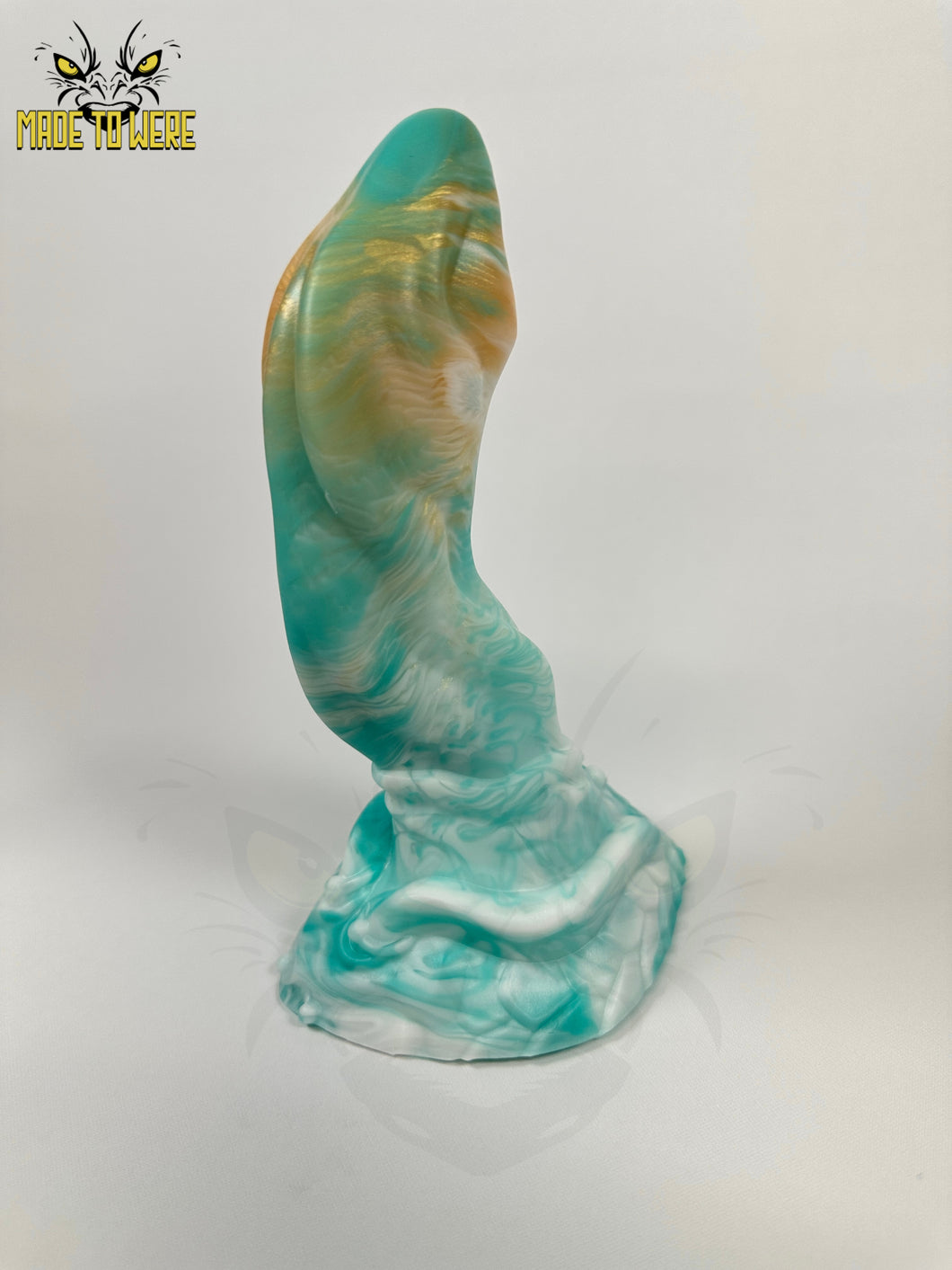 Small Crowley, Single Shaft, Soft 00-30 Firmness, Teal Gold Marble